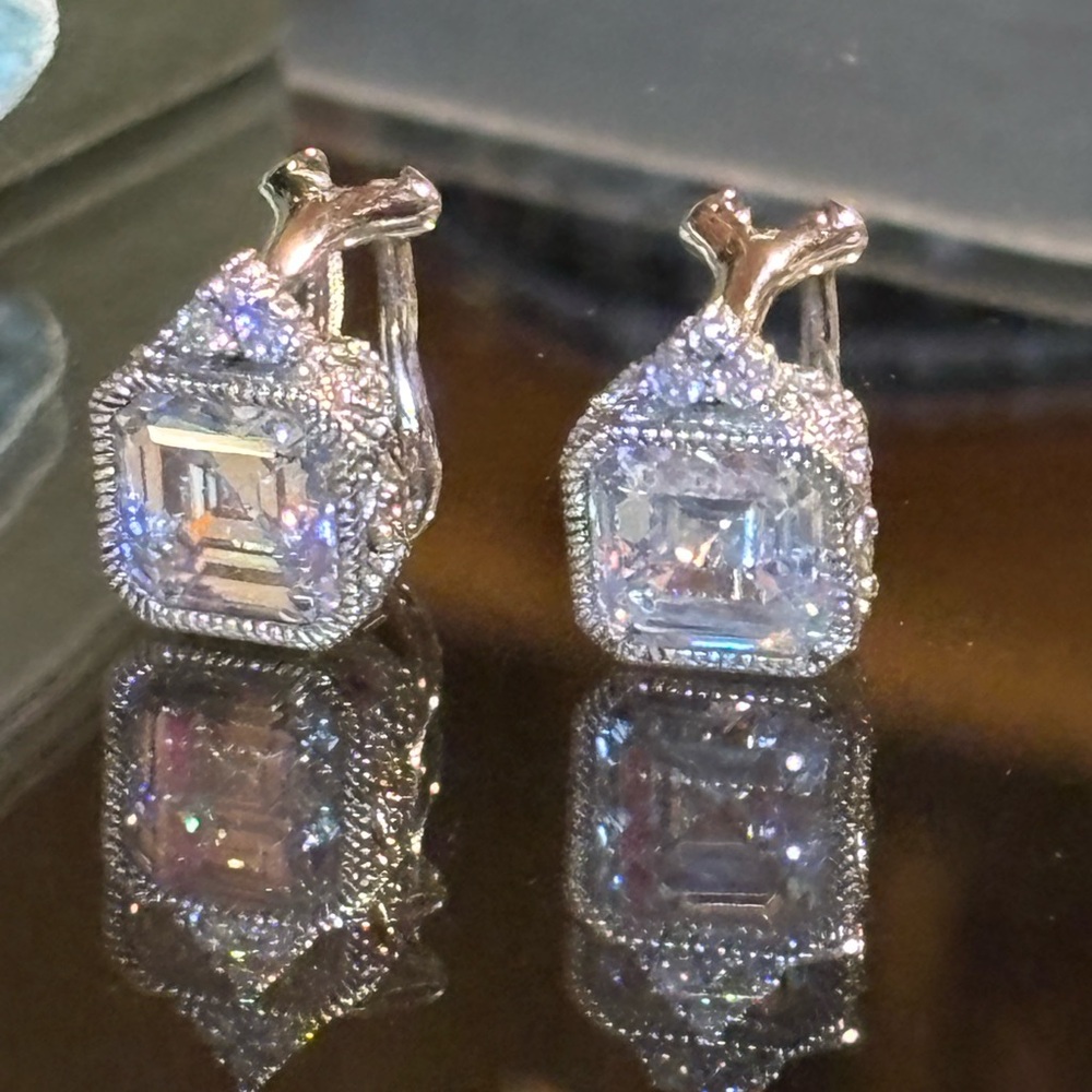 Judith Ripka crystal earrings